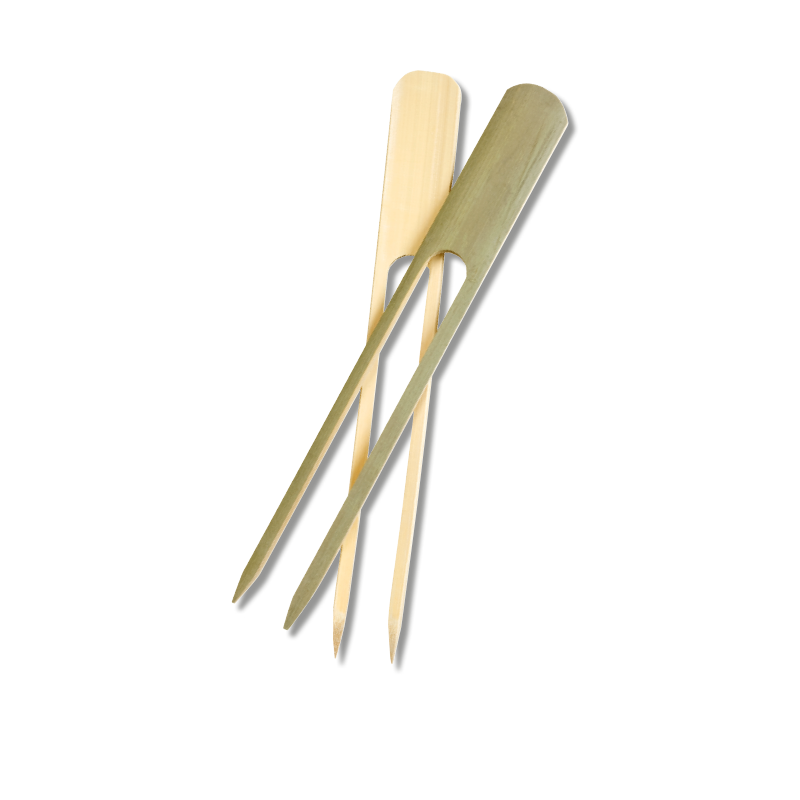 10 Doppel-Grillspieße, Bambus, 220x27mm