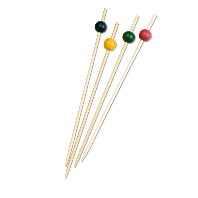 200 Bambus-Party-Spieße "Ball", 150mm
