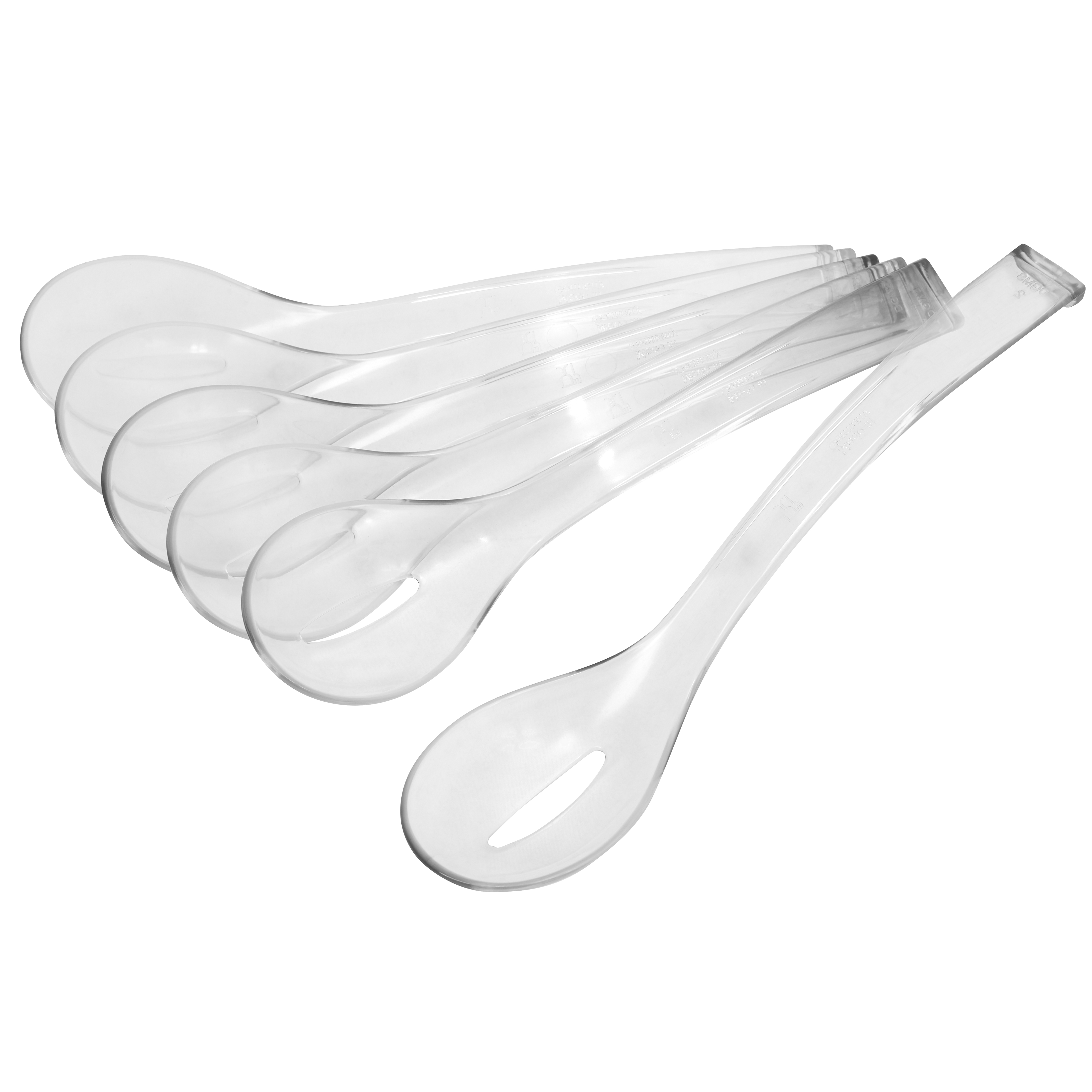 6 Feinkostflöffel, geschlitzt