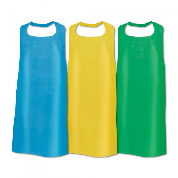 50 Disposable Aprons, blocked, colored