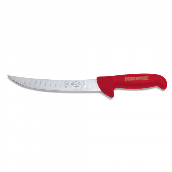 DICK Knife 8 2425 21K red (Butcher&#039;s knife, fluted edge, 21 cm)