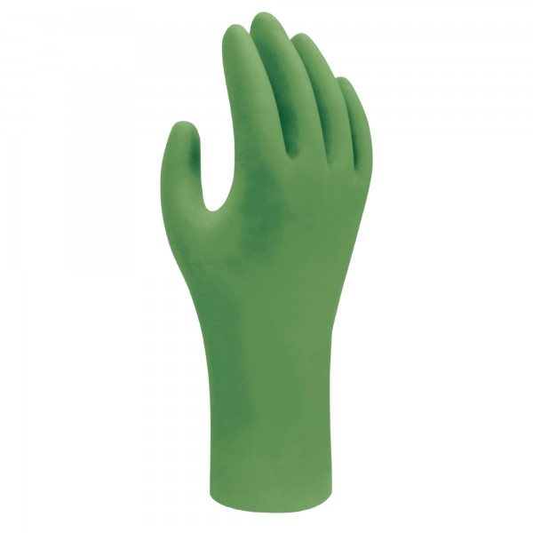 Showa 6110PF Nitrile Gloves, green