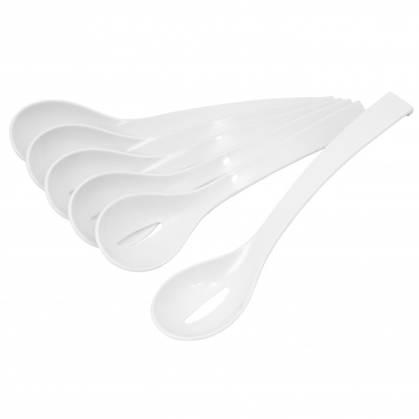 6 Delicatessen Spoons, with slit