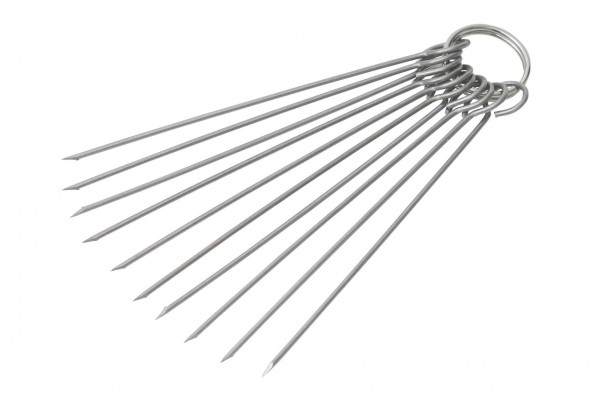 10 Roulade Needles, stainless steel