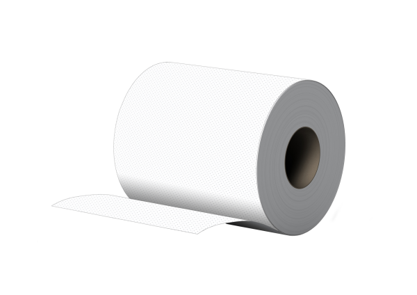 6 Towel Rolls KARIN,bright white (2-pc.,60mm spiral core,575 sheets,ISEGA)#8700