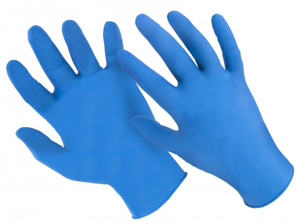 100 Nitrile Gloves, blue